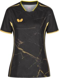 Butterfly Shirt Sutairu Lady Zwart/Gold